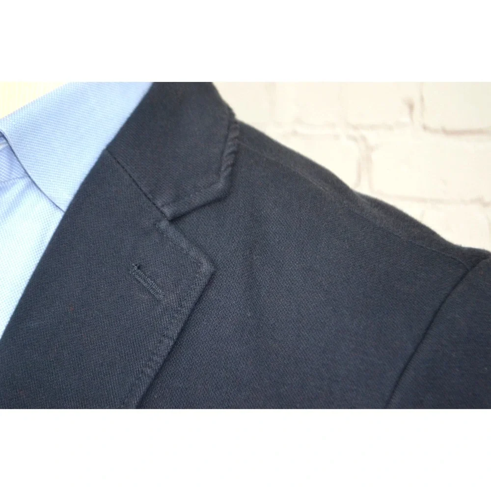 MEXX Men's 2 Button Half Lined Cotton Blend Sport Coat SIZE 40R Solid Navy